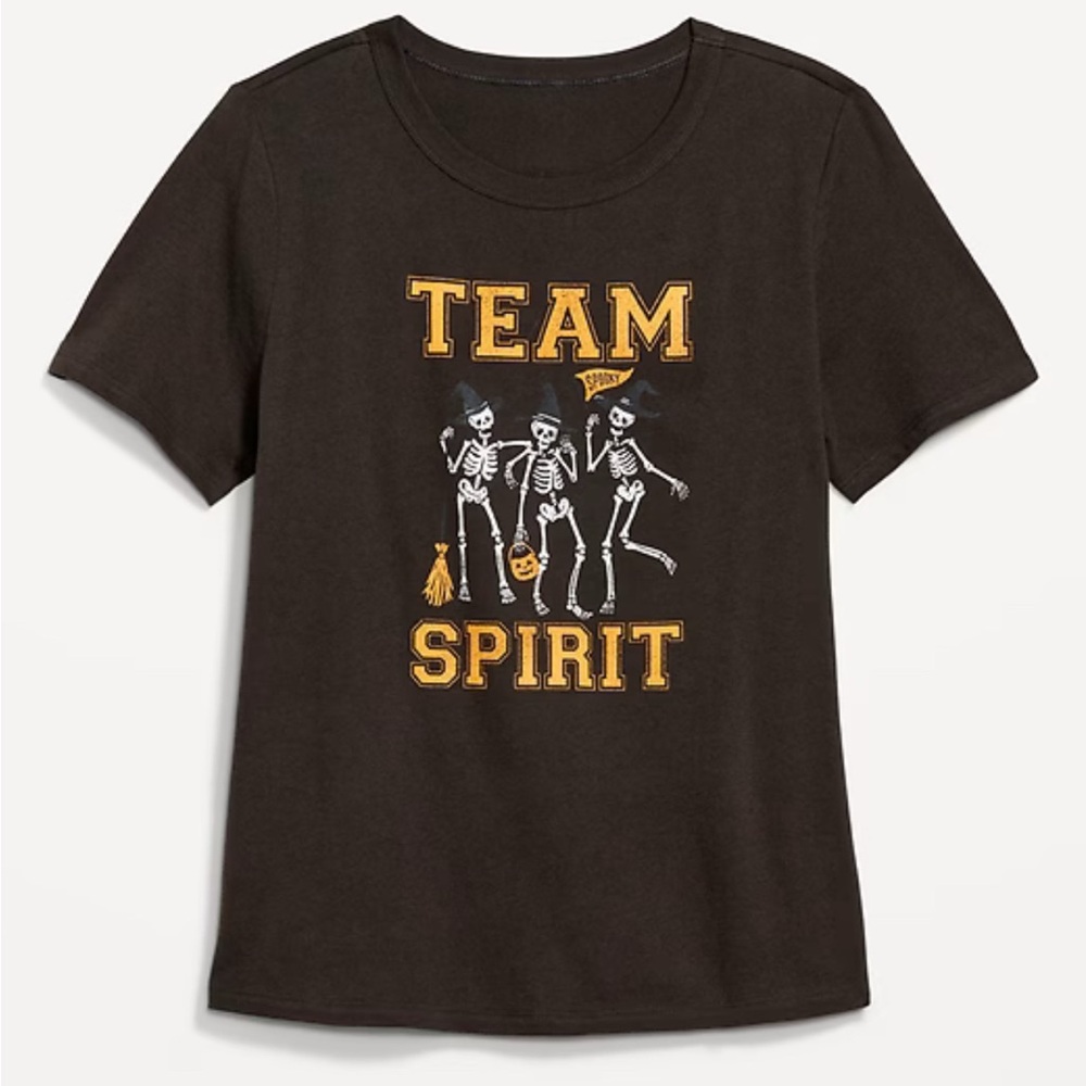 NEW! Old Navy EveryWear Spooky Skeleton Crew Graphic Cotton T-Shirt (Large)-NWT